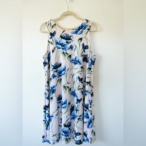 Lauren Ralph Lauren pink and blue floral swing dress, size 16
